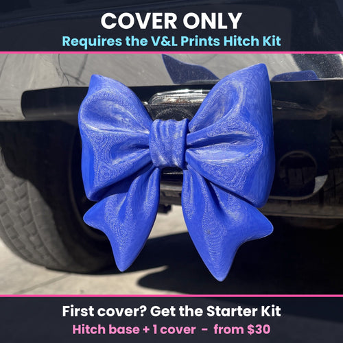 Blue Bow hitch cover - COVER ONLY, requires the V&L Prints hitch kit