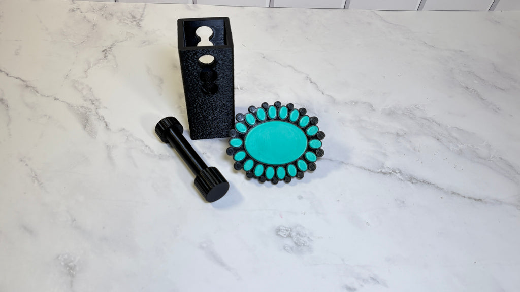 Turquoise Squash Blossom hitch cover starter kit