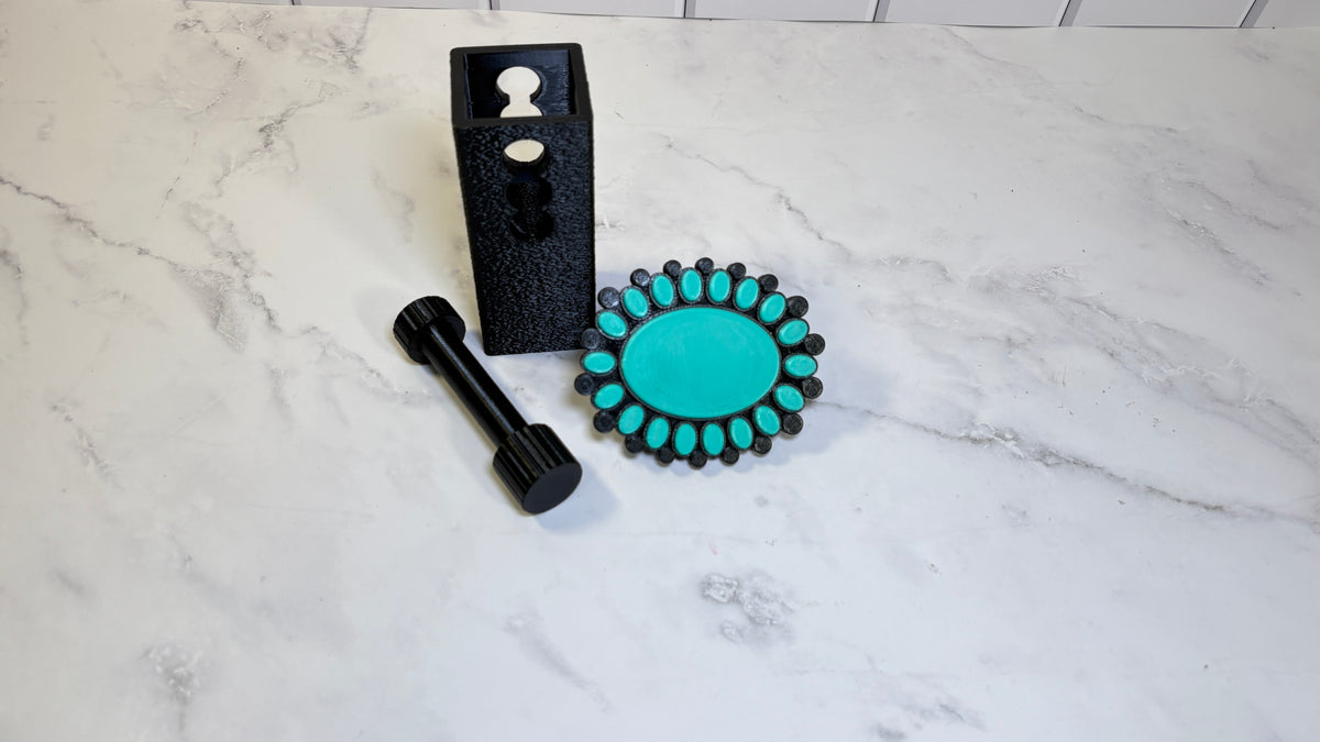 Turquoise Squash Blossom hitch cover starter kit